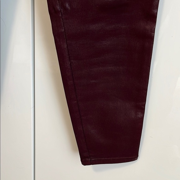 SAM EDELMAN NWOT Stiletto Women's Skinny Coated Jeans Burgundy, Size 31 - Picture 6 of 11